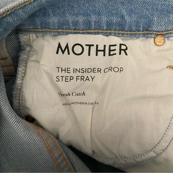 MOTHER The Insider Crop Step Fray Flared Jeans in Fresh Catch - Picture 9 of 9